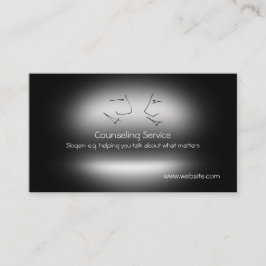 Rådgivare eller terapeut, samtalschefer logotyp visitkort