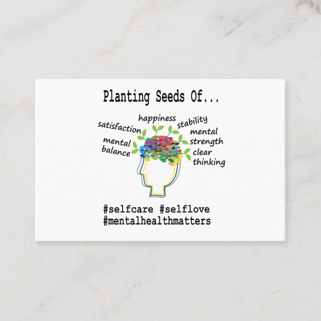 Rådgivare för psykisk hälsa visitkort (Framsida)