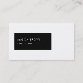 Rådgivare Protei Modern Black Rectangle Visitkort