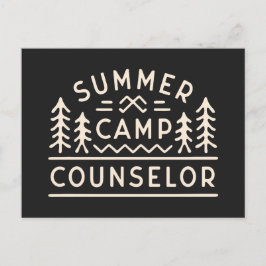 Rådgivare till sommarläger för skogskampanjpersona vykort
