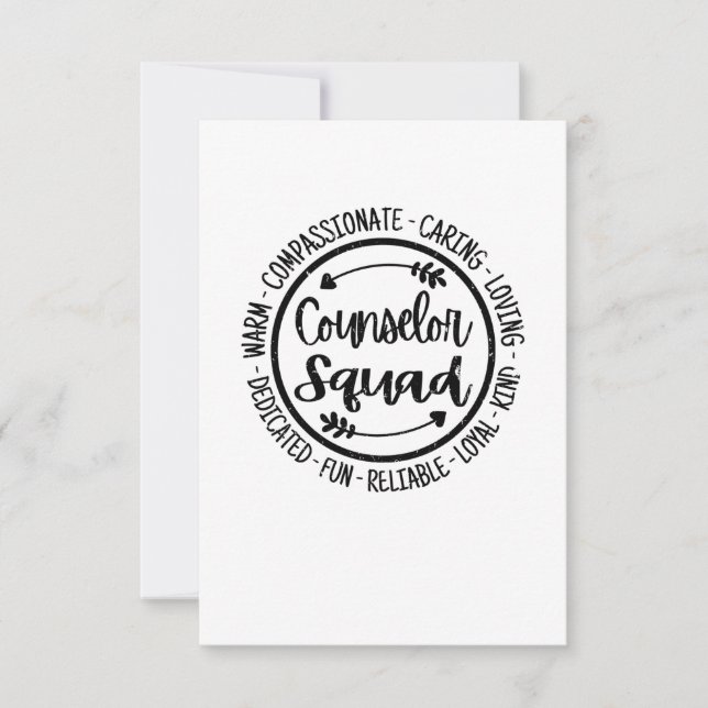 Rådgivarkåren Skolrådgivning Lärarskattning Tack Kort (Framsida)