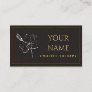 Rådgivning av ritad psykoterapeutisk Mörk Brown Visitkort