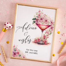 Rådgivning och Önskemål Petals och Proseccos Blomm Poster