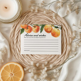 Rådgivning och önskningar Kort | Orange Baby Showe