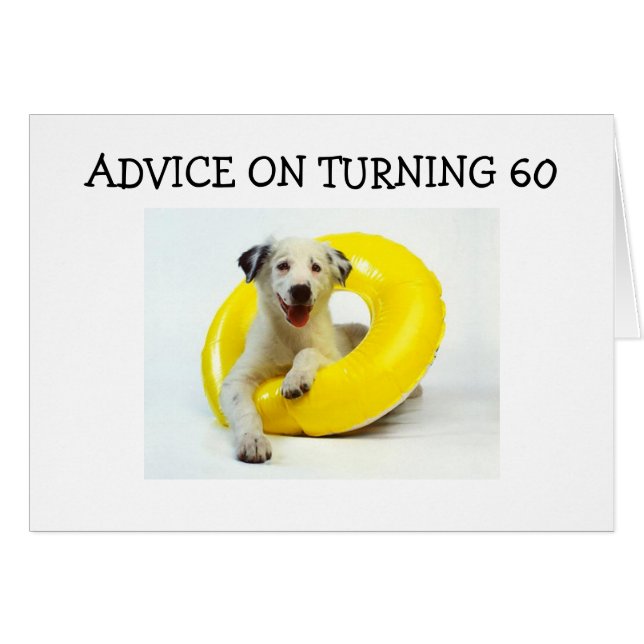 RÅDGIVNING OM ATT GÅ AV "60" HÄLSNINGSKORT (Framsidan Horizontal)