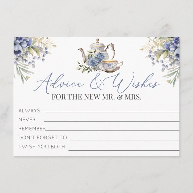 Rådgivning till Tea Party Blommigt Möhippa och Öns Tilläggskort (Framsida)