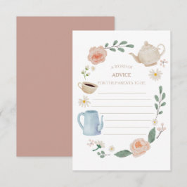 Rådgivningskort för tea Baby Shower Tack Kort