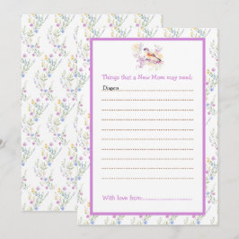 Rådgivningslista för vår Cute Bird Shower Inbjudningar