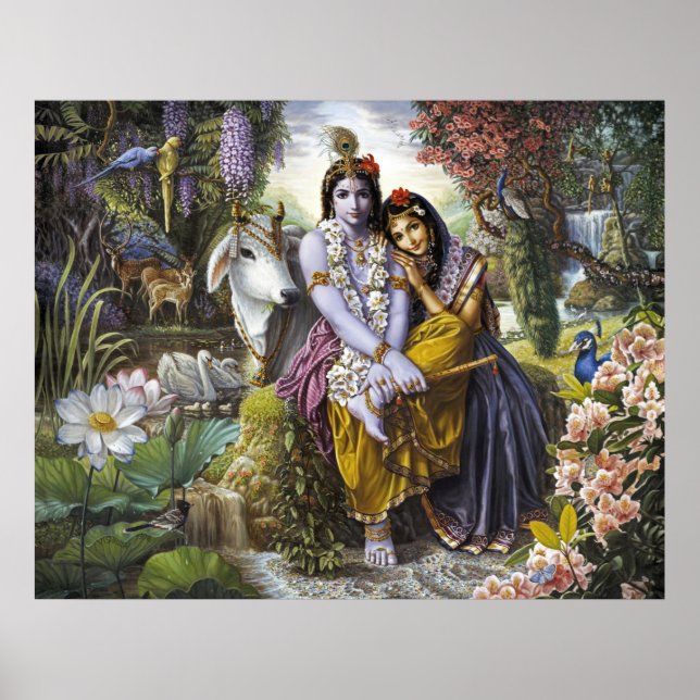 Radha Krishna All-Attractive Couple poster utskrif (Framsidan)