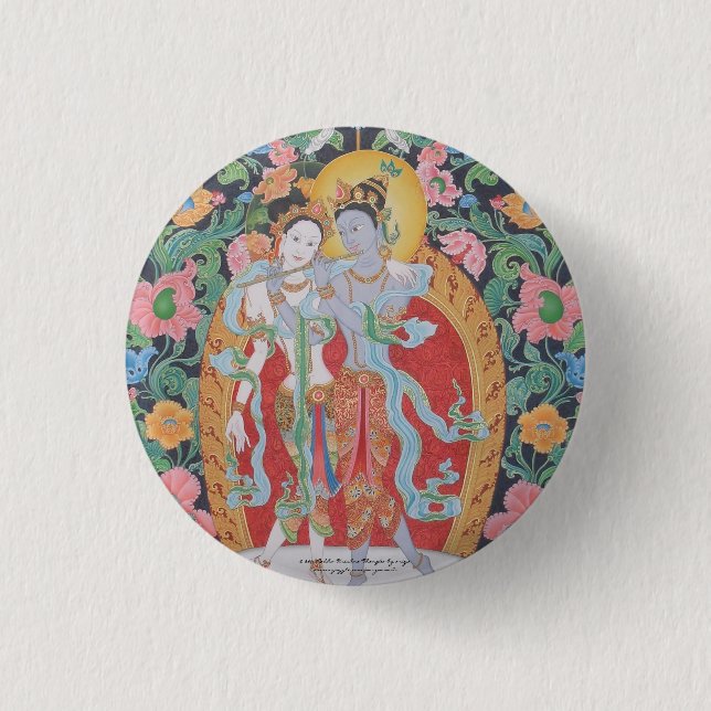 Radha-Krishna Button Knapp (Framsida)