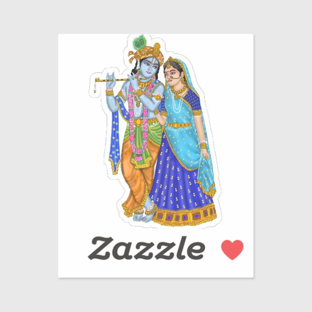 Radha Krishna-dekal Klistermärken (Ark)