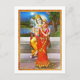 Radha KRISHNA for Kärlek, Peace n Prosperity Vykort