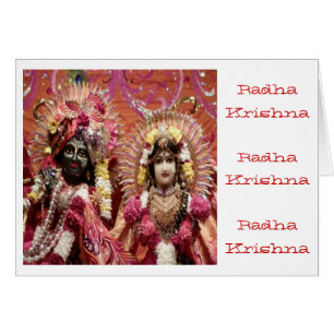 Radha KRISHNA för kärlek, välstånd för fred n Hälsningskort