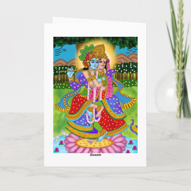 Radha Krishna Greeting Card Kort (Baksida)