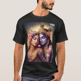 Radha Krishna gudomlig evig kärlek andlig grafik T Shirt