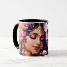 Radha Krishna Gudomlig Evig Kärlek Andlig Kaffe