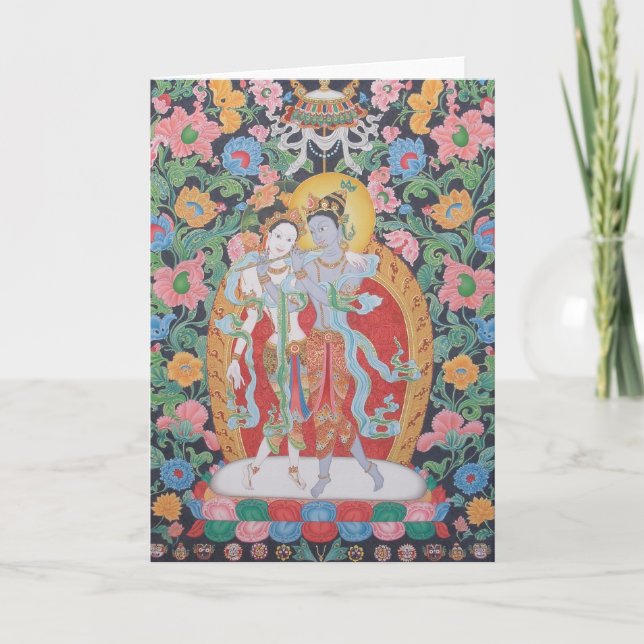 Radha-Krishna hälsningkort A Kort (Framsida)