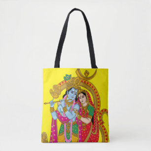 Radha Krishna-handväskan Tygkasse