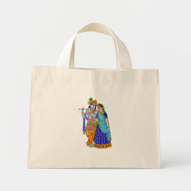 Radha Krishna-handväskor Mini Tygkasse (Framsidan)