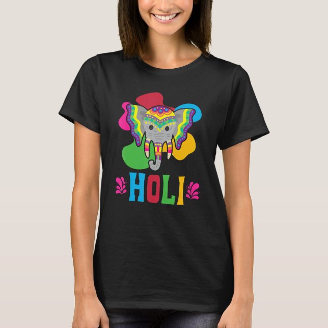 Radha Krishna Hinduism Hindu Buddhist Holi Festiva T Shirt (Framsida)