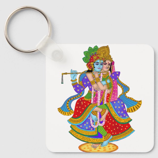 Radha Krishna Keychain Nyckelring (Framsida)