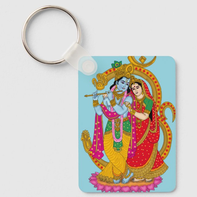 Radha Krishna Keyring Nyckelring (Framsida)