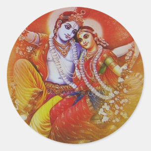 Radha Krishna klistermärke