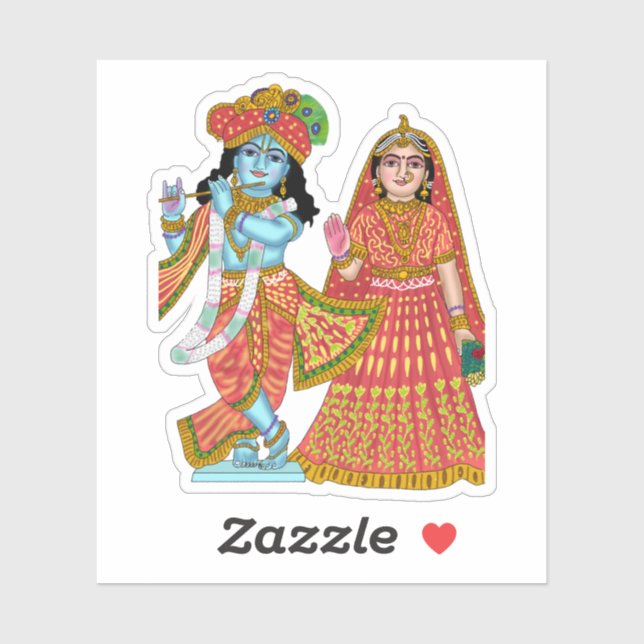 Radha Krishna-klistermärken Klistermärken (Ark)