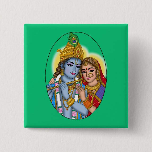 Radha Krishna-knapp Knapp (Framsida)