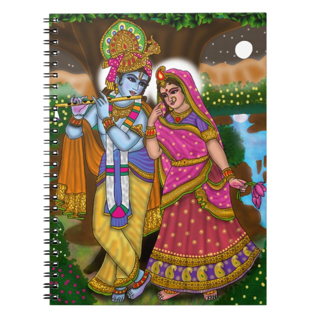 Radha Krishna Notebook Anteckningsbok (Framsidan)