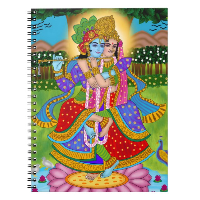 Radha Krishna Notebook Anteckningsbok (Framsidan)