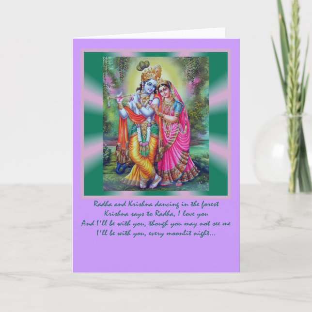 Radha Krishna ord Kort (Framsida)
