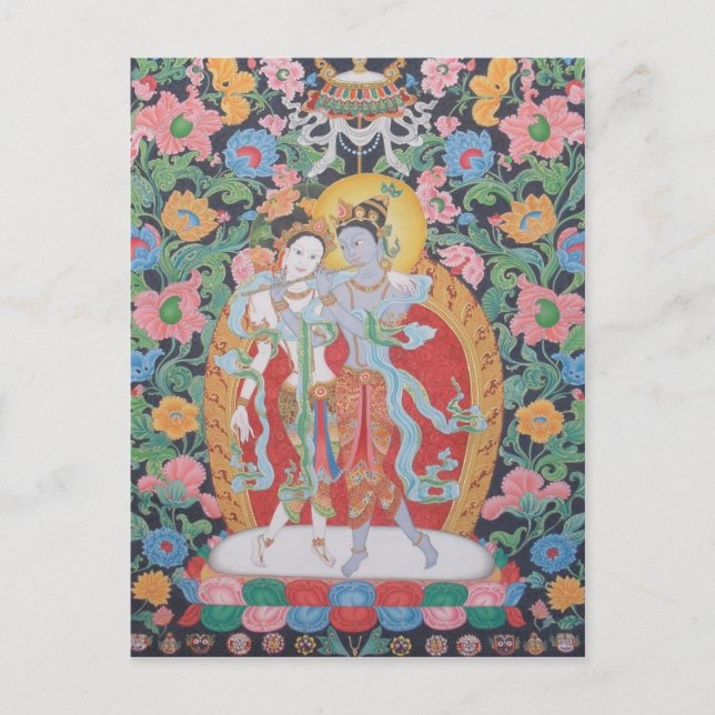 Radha-Krishna Postcard A Vykort (Framsida)