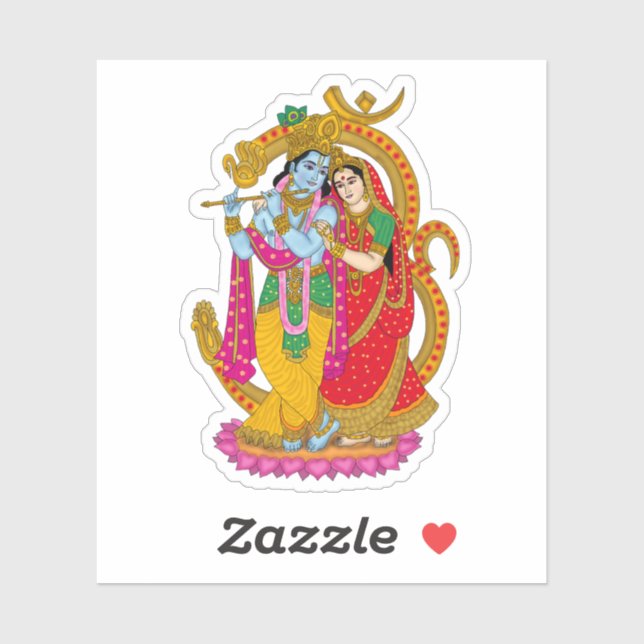 Radha Krishna Sticker Klistermärken (Ark)