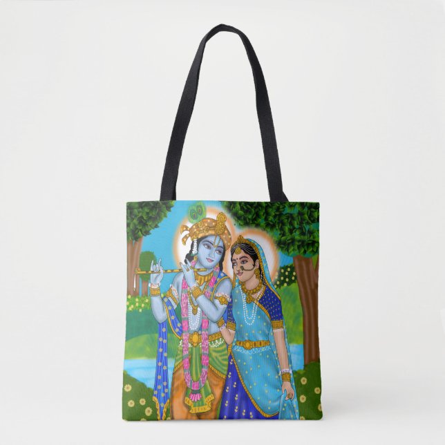 Radha Krishna Tote Bags Tygkasse (Framsida)