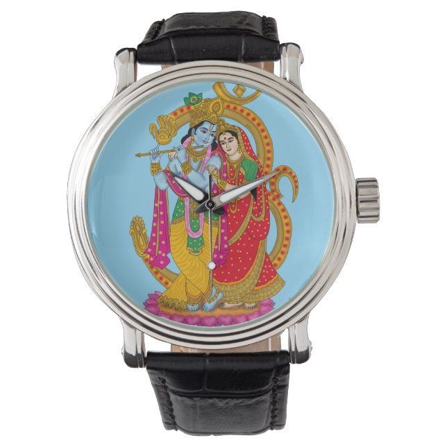 Radha Krishna väggur Armbandsur (Framsida)