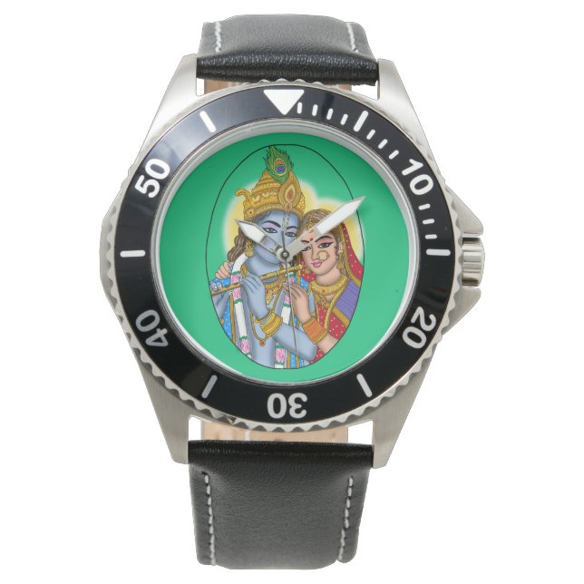 Radha Krishna väggur Armbandsur (Framsida)