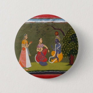 Radha och Krishna i diskussion Knapp