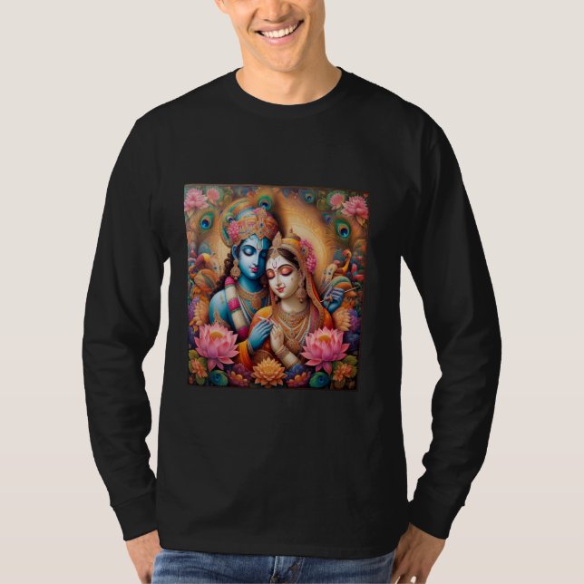 Radha och Krishna Kärlek T Shirt (Framsida)
