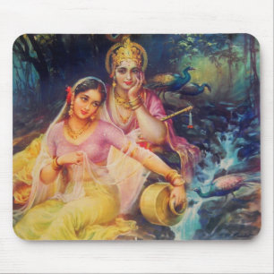 Radha och Krishna mousepad Musmatta
