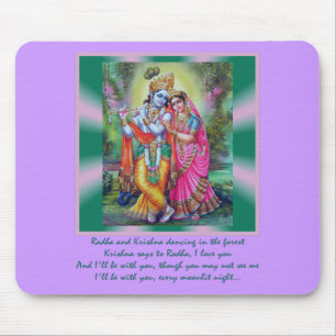 Radha och Krishna Mousepad Musmatta