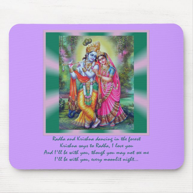 Radha och Krishna Mousepad Musmatta (Framsidan)