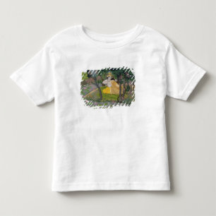 Radha och Krishna omfamning i en dunge av blommar T Shirt