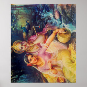 Radha och Krishna poster