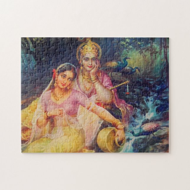 Radha och Krishna pussel (Horisontell)