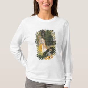 Radha och Krishna som går i en dunge Tee