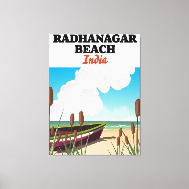 Radhanagar Beach Indien reseraffisch Canvastryck (Framsida)