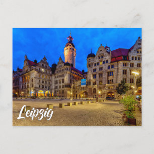 Rådhus Torget, Leipzig, Tyskland Vykort