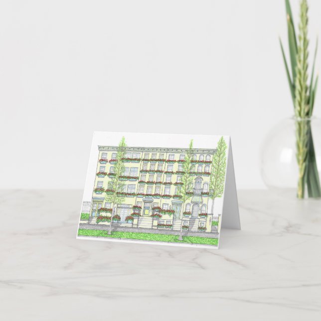 Radhus Vår Notkort Tack Kort (Framsida)