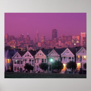 Radhus vid solnedgången i San Francisco. Poster